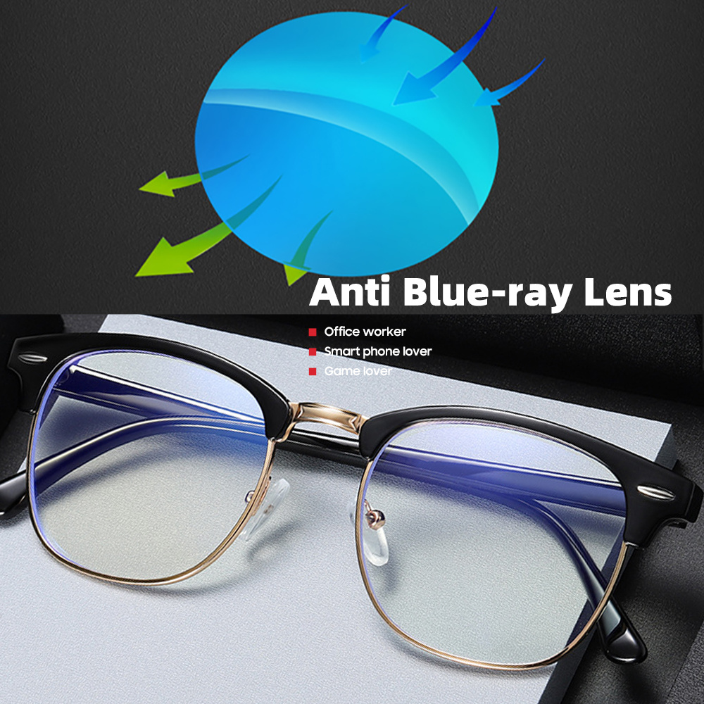 Очки Квадратные без оправы для – обзор и цена Gaming Glasses Blue