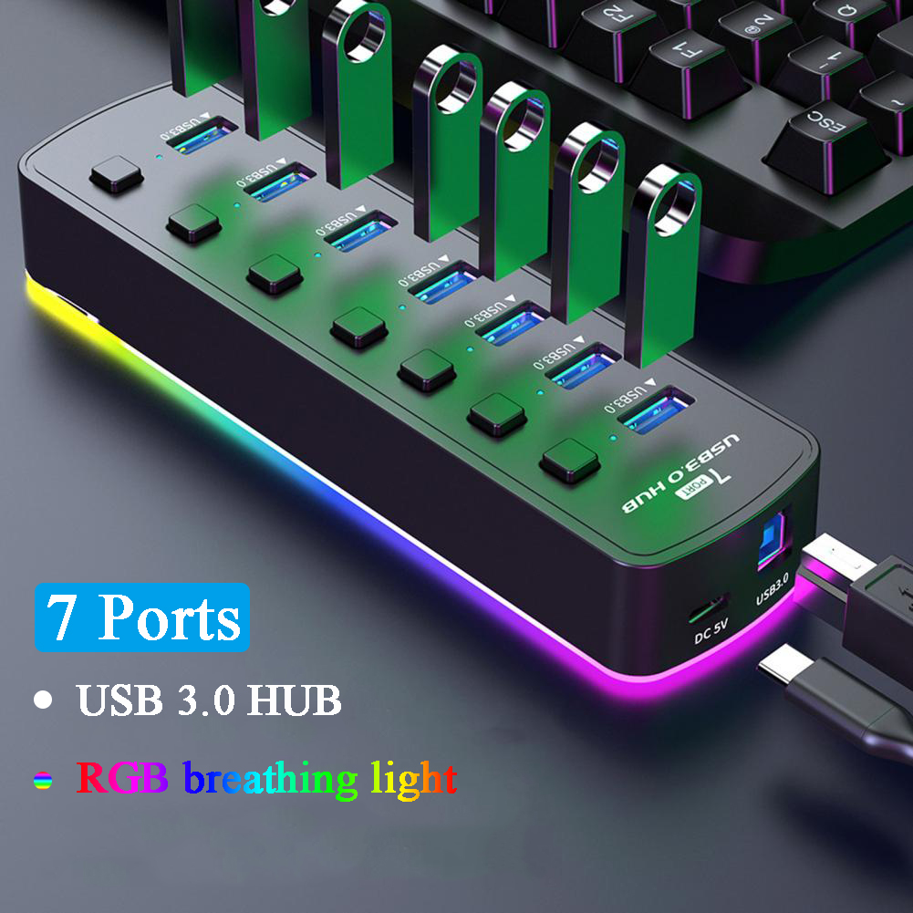 Концентратор RGB USB 3.0, 7 по – обзор и цена Esports Gaming Splitter