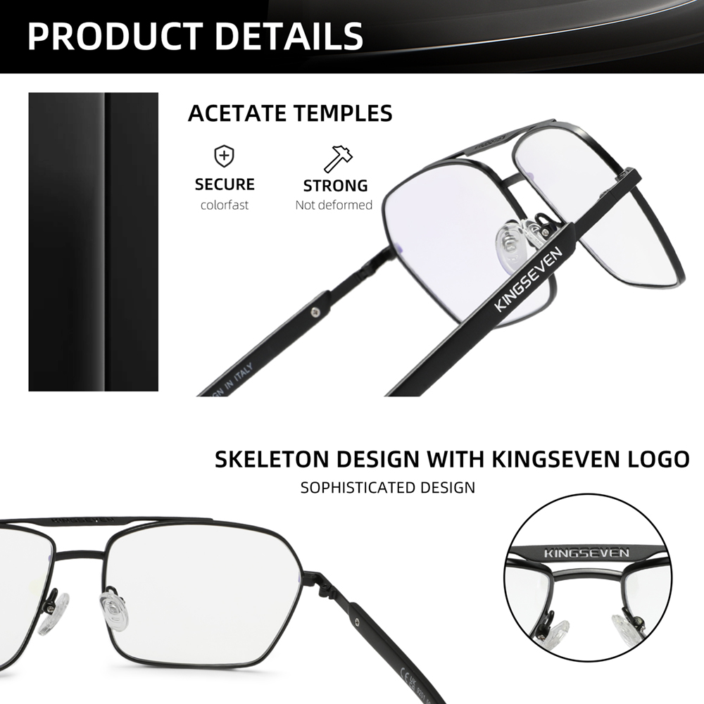 KINGSEVEN прямоугольные очки с – обзор и цена Gaming Glasses Blue